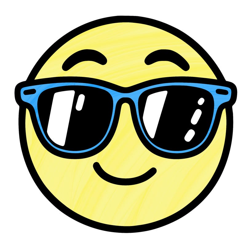 emoji with sunglasses