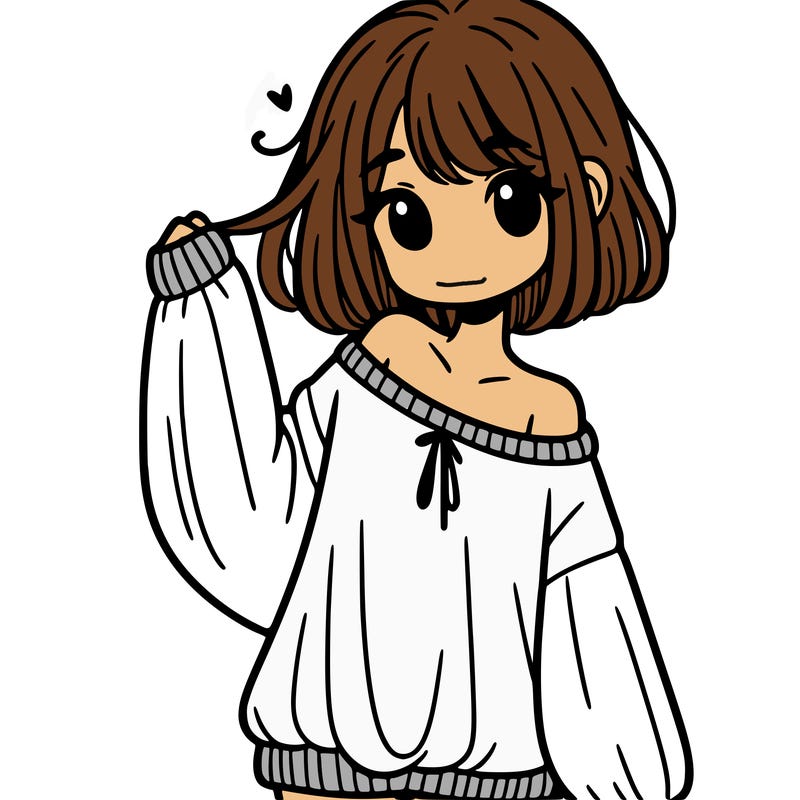 girl in baggy sweater hanging off her shoulder