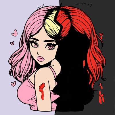 realistic girl split