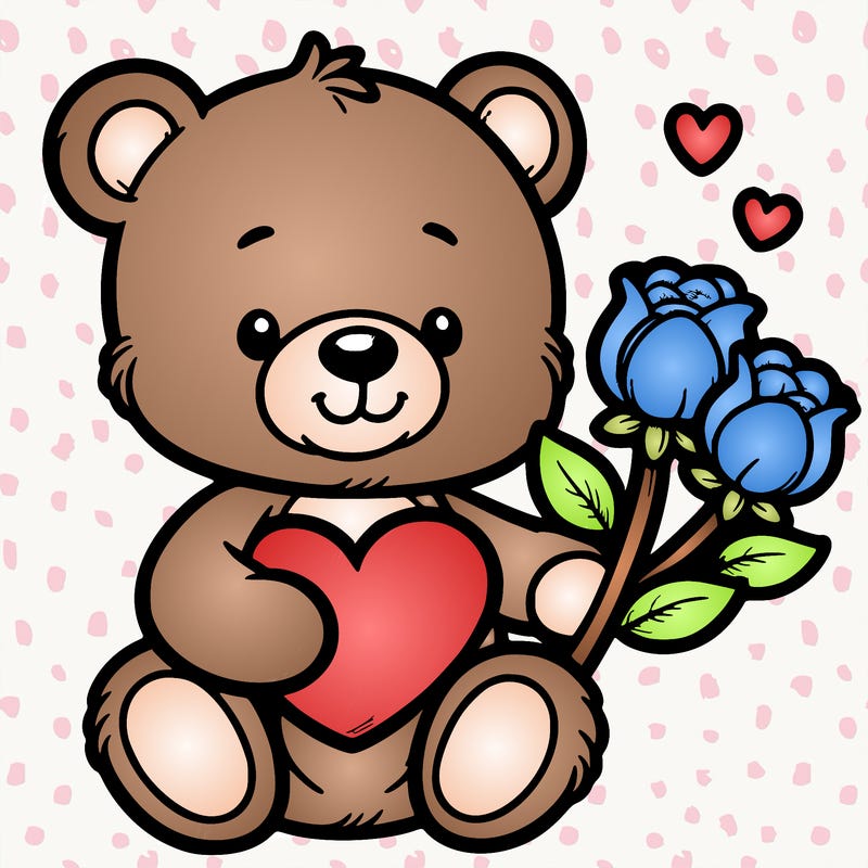 teddy bear a holding heart