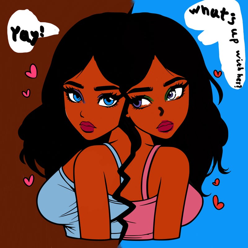 realistic girl split