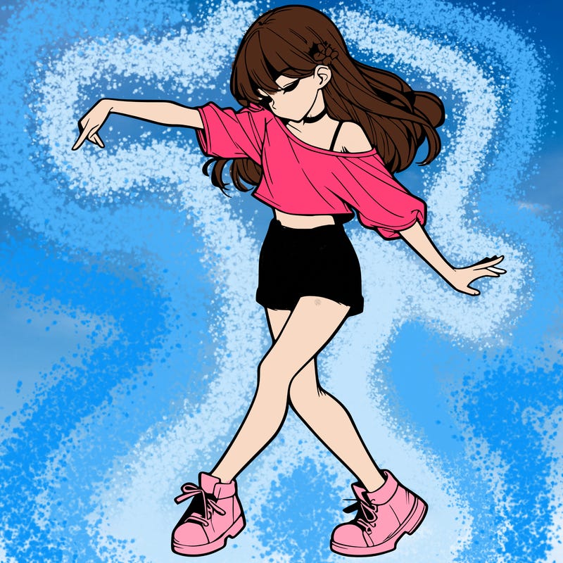 realistic girl danceing