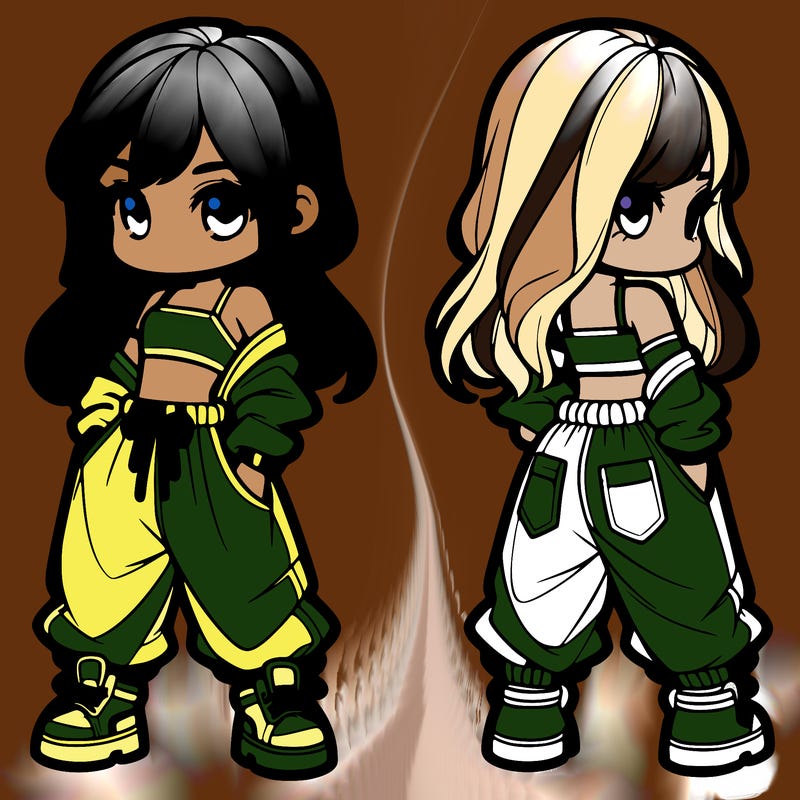 girl in crop top and baggy pants