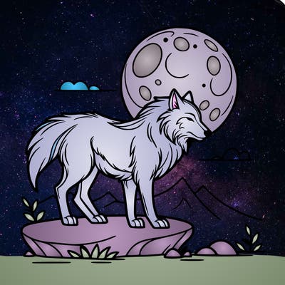 wolf moonlight
