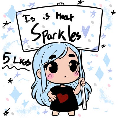 girl with blank sign