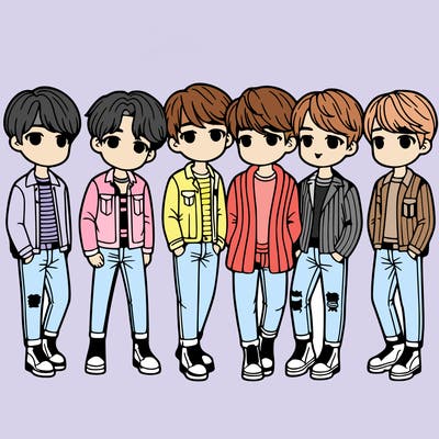 bangtan boys bts seven boys korean band k-pop