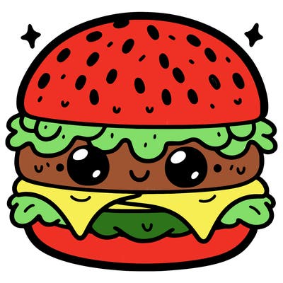 cute cheeseburger