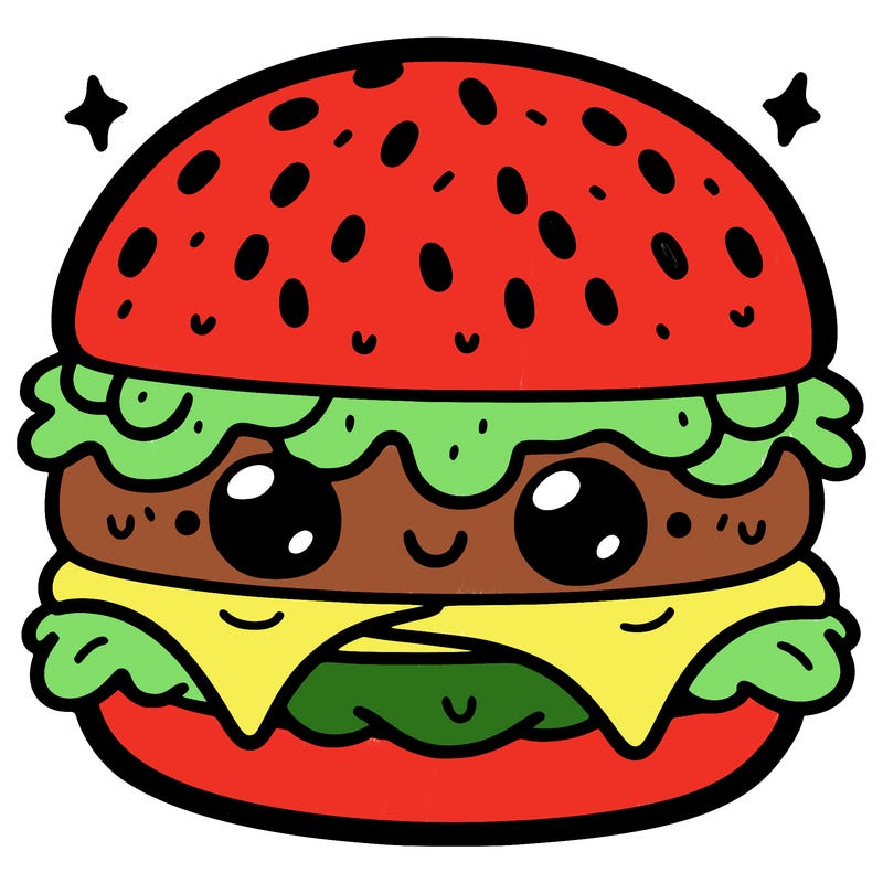 cute cheeseburger