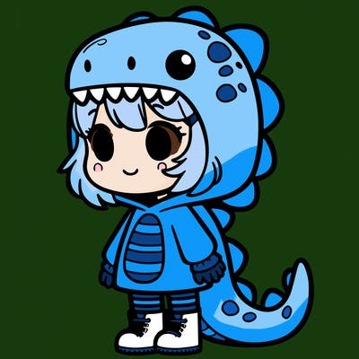 girl in dinosaur costume