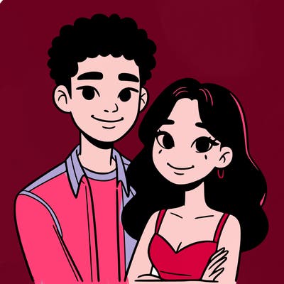 black woman and asian man couple