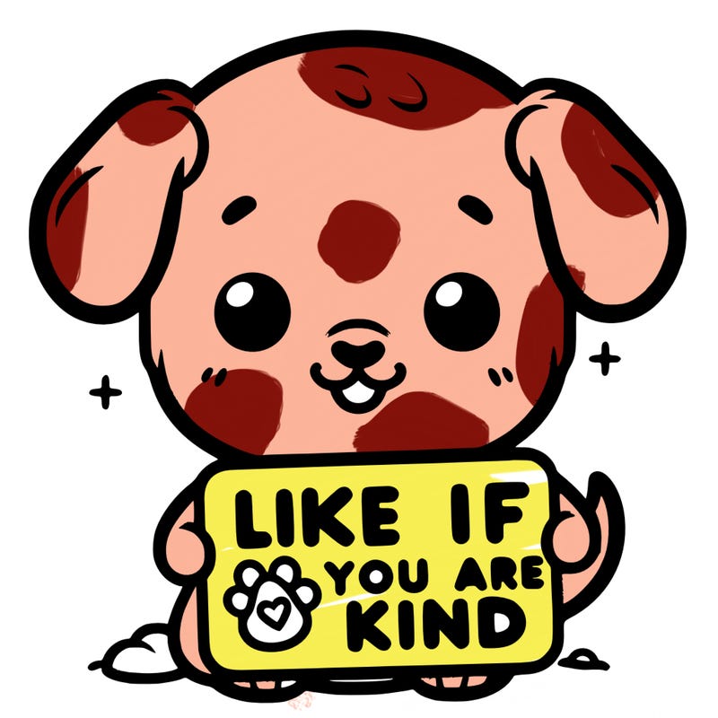 make a sign that says like if you are kind with a cute little dog