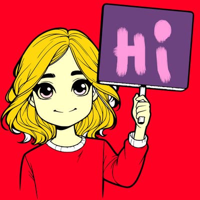 realistic girl holding up a sign