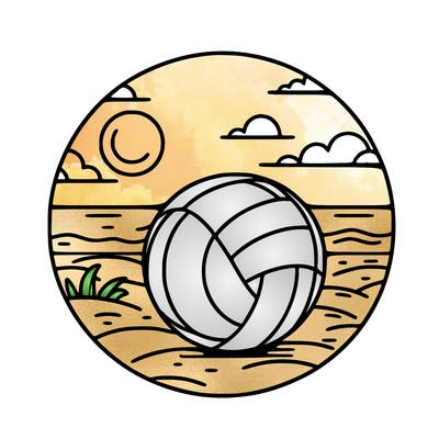 volleyball on a beach