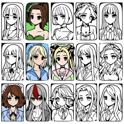 girls that look diffrent anime