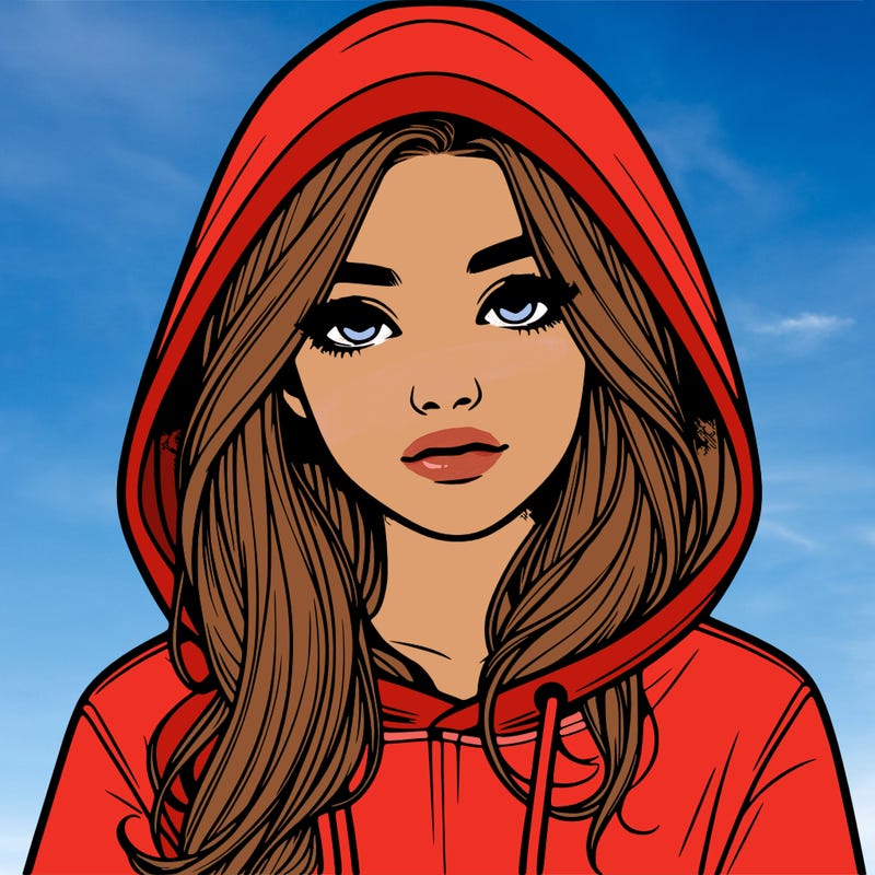 realistic girl with a hoodie
