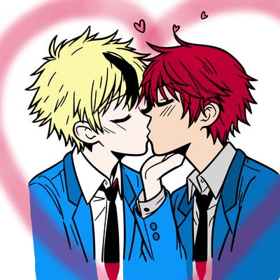 kissing anime