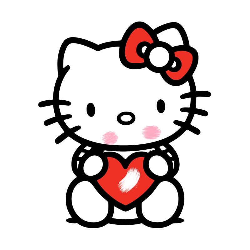 hello kitty with heart