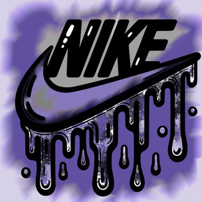 dripping nike logo