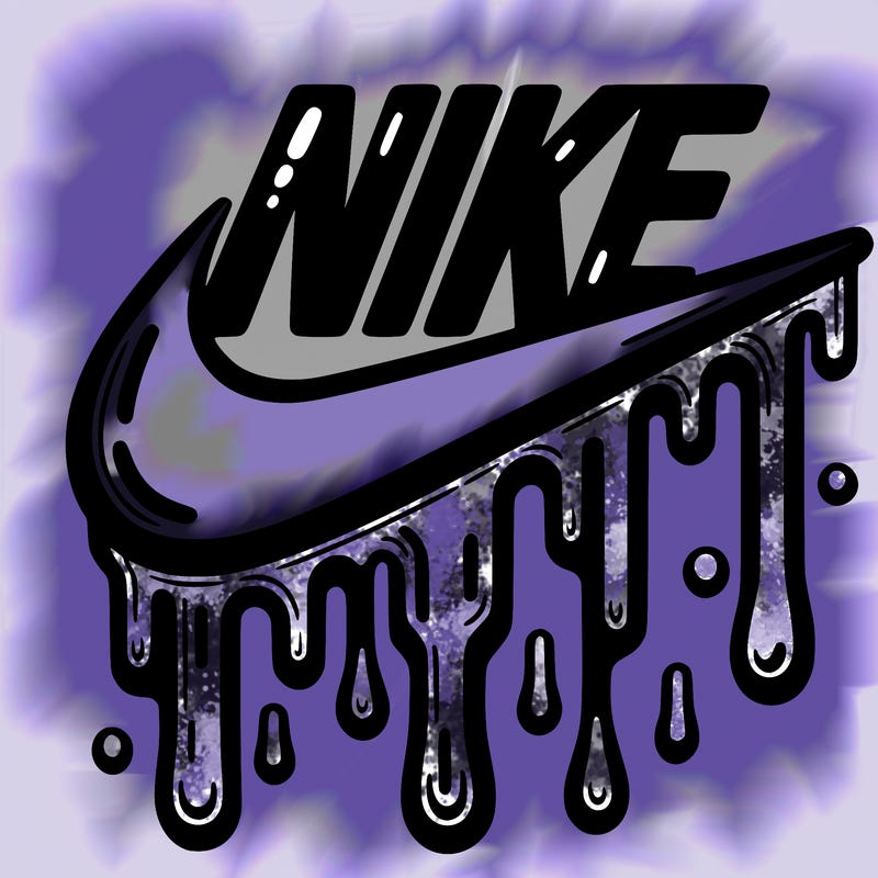 dripping nike logo