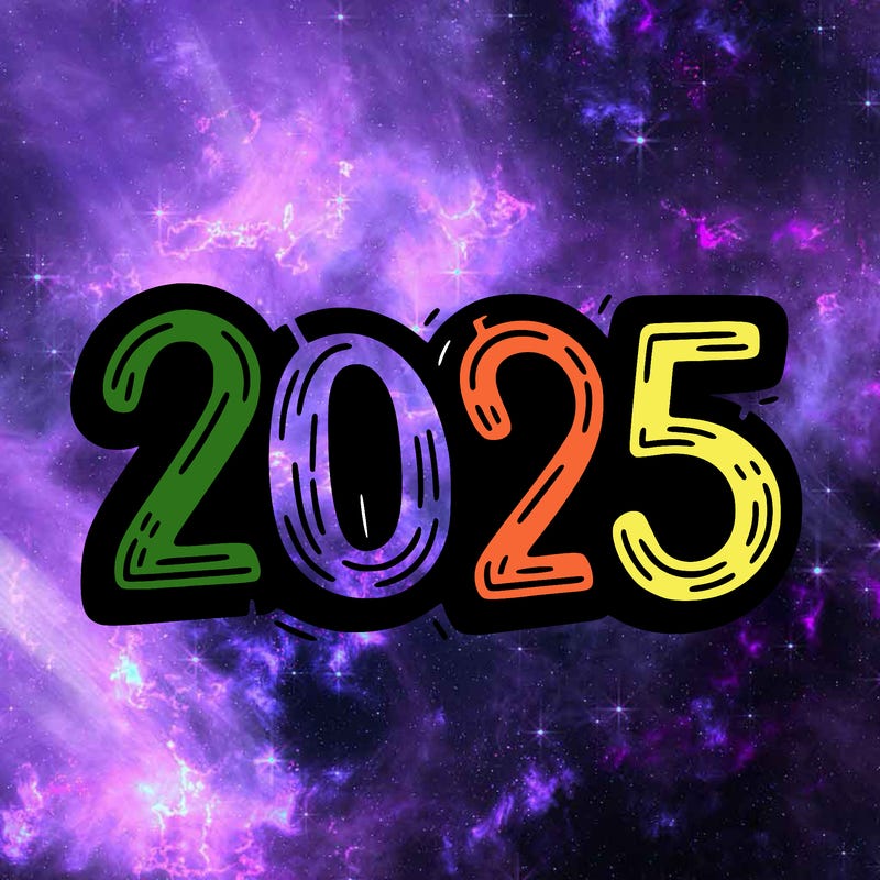 one line scrawled numbers sketch design “2025”