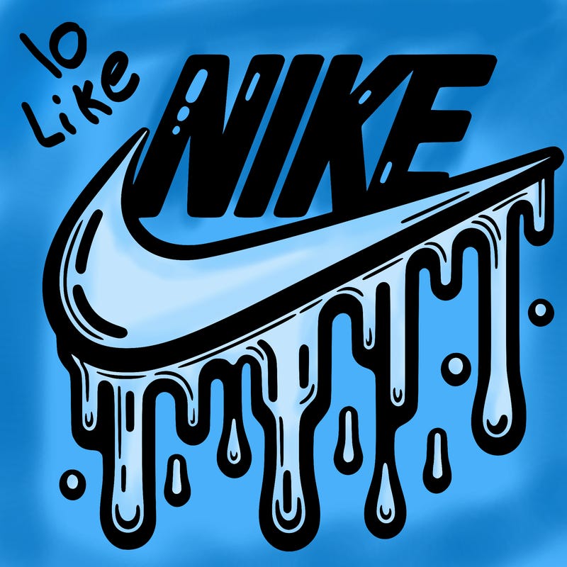 dripping nike logo