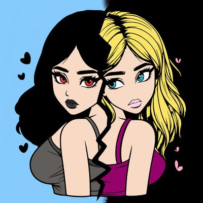 realistic girl split