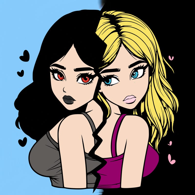 realistic girl split