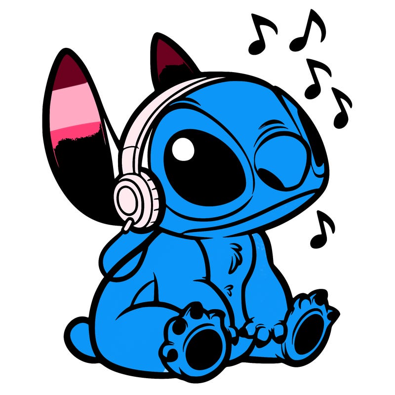 stitch listening to music