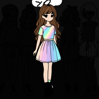 a group of five girls