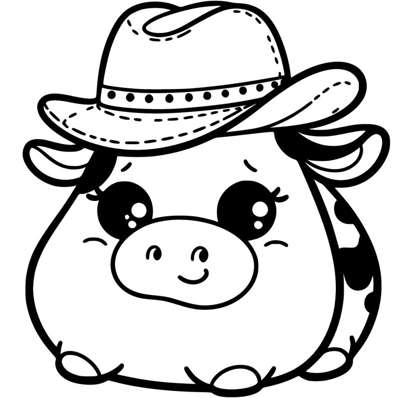 cow in a hat