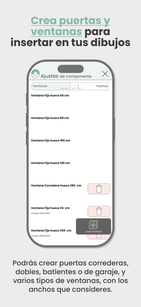 di-mo - Dimo floor plan app window and door customization screen
