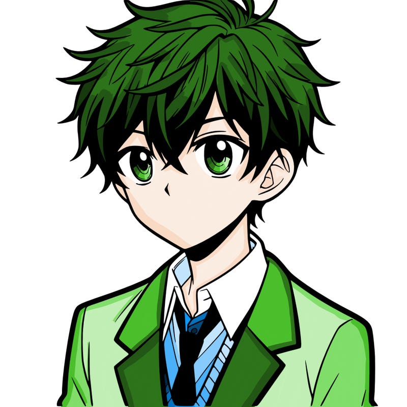 manga boy in suit