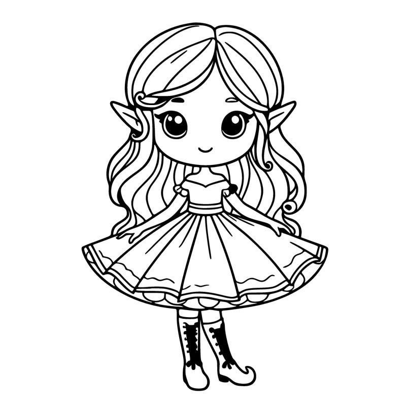elf girl in a dress