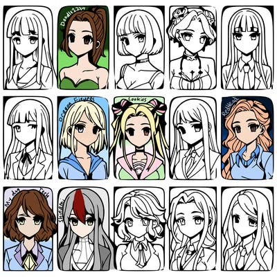 girls that look diffrent anime