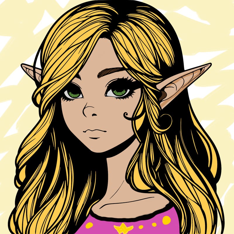 elf girl realistic dark fantasy