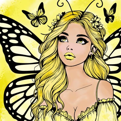 butterfly fairy realistic girl