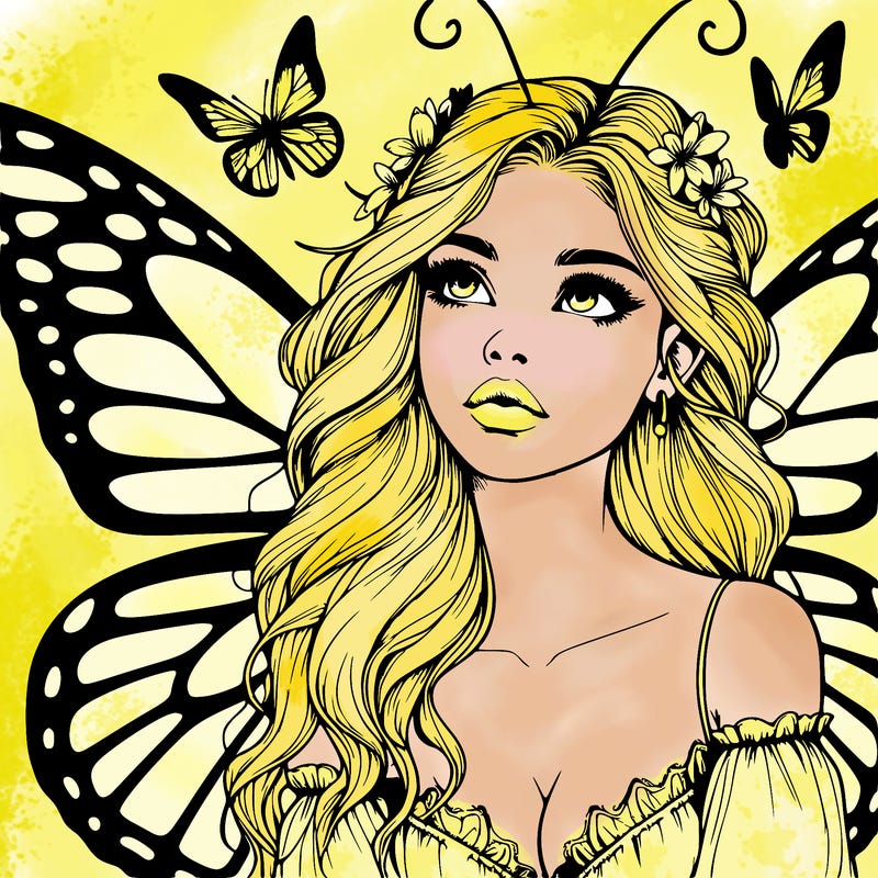 butterfly fairy realistic girl