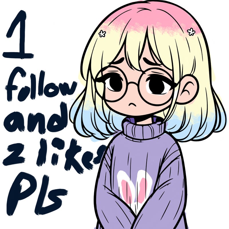 sad girl with glasses in a sweater