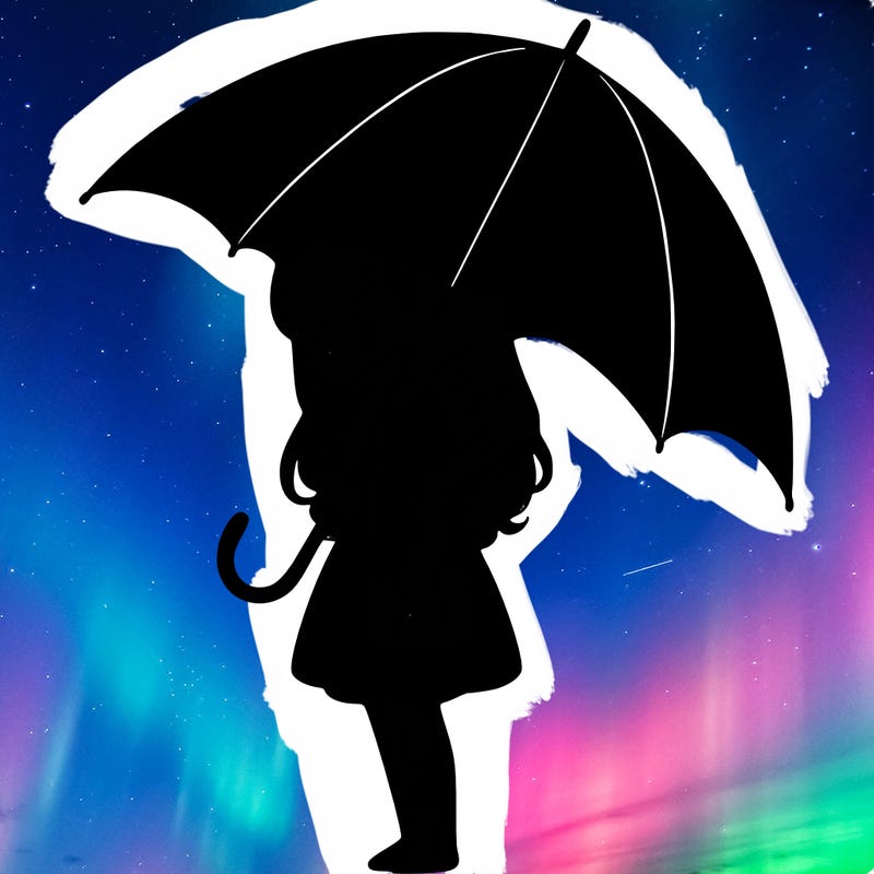 lonely girl holding black umbrella