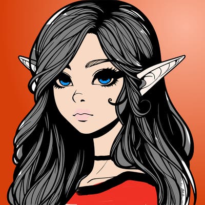 elf girl realistic dark fantasy