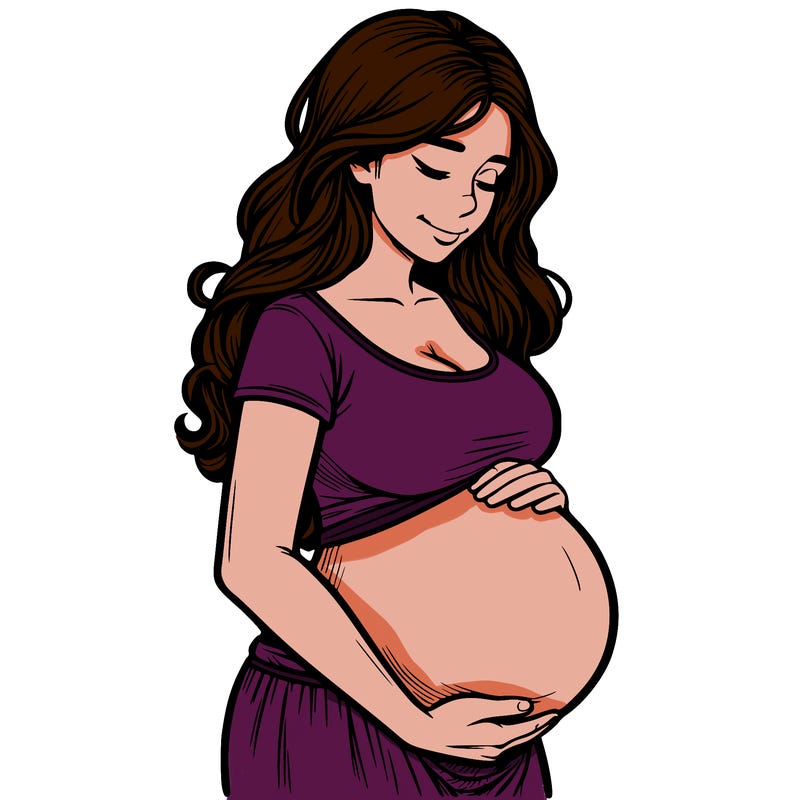 woman heavily pregnant realistic