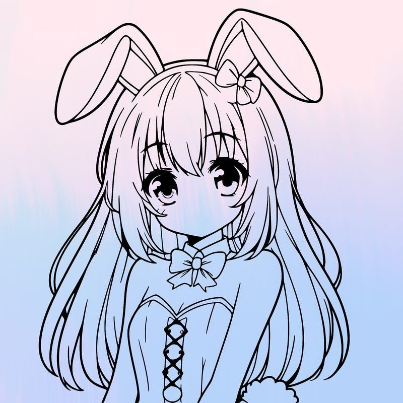 anime girl in bunny costume