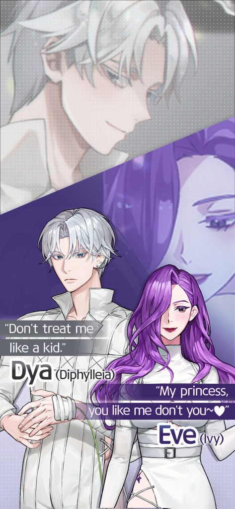 Secret Crossing : story game - Dya and Eve characters from Secret Crossing story game