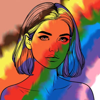 realistic portrait of woman