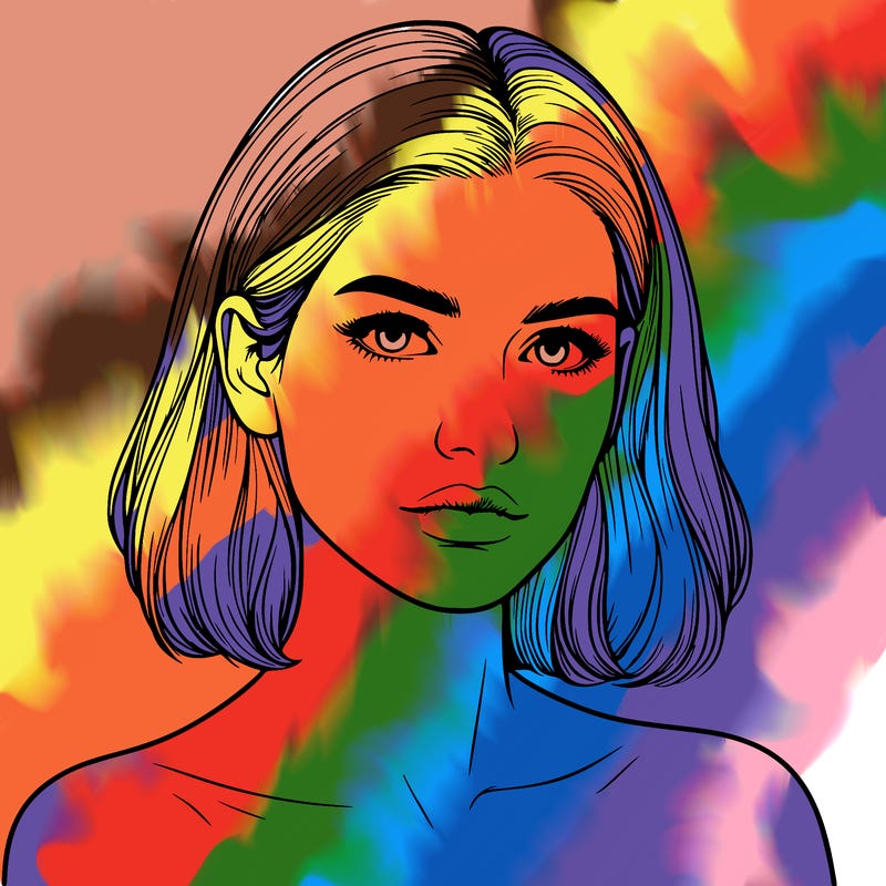 realistic portrait of woman