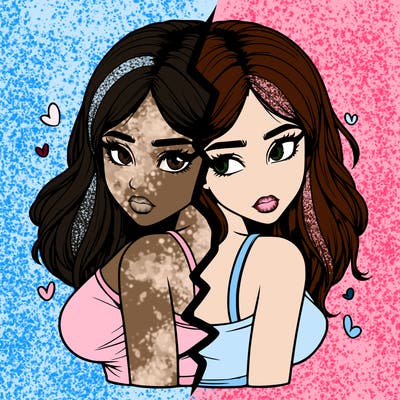 realistic girl split