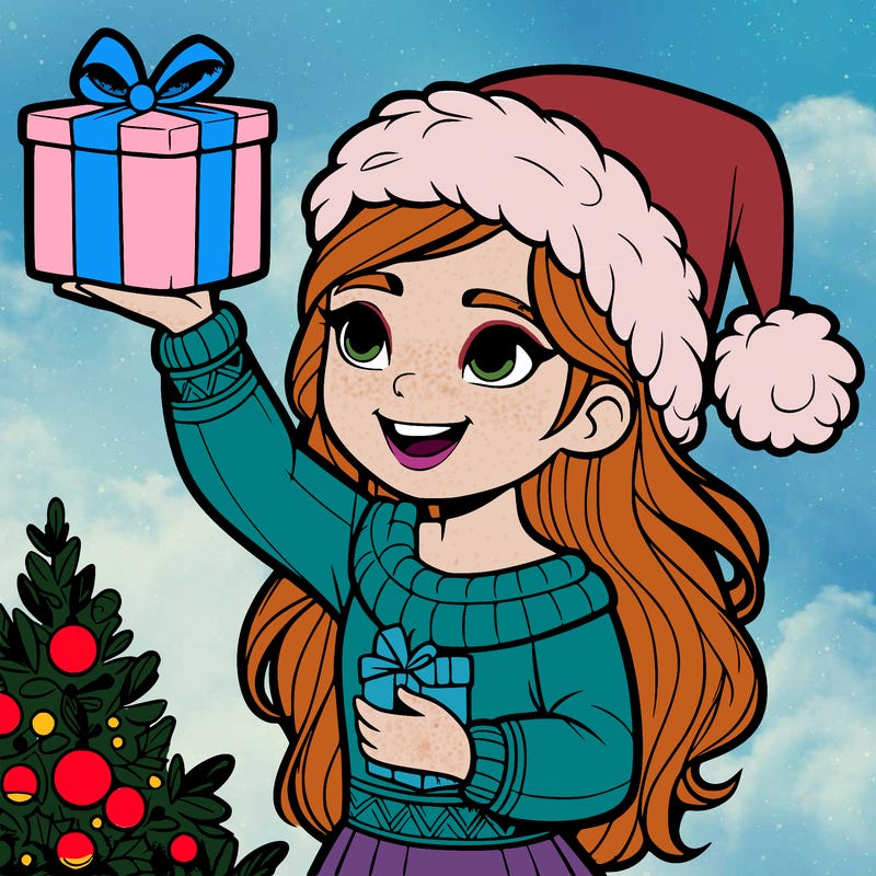 christmas girl realistic