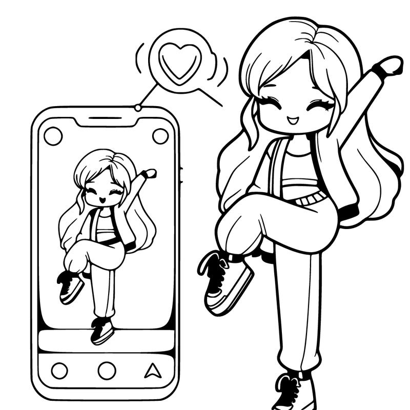 girl doing tik tok dance