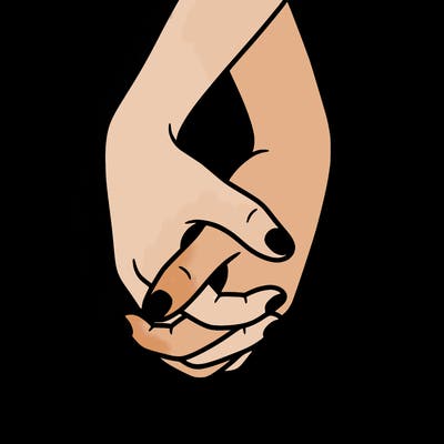 hands in shape of heart