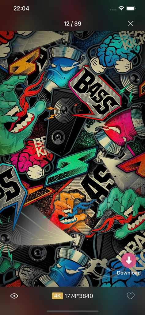 Vibrant street art wallpaper preview with spray cans and urban graphics